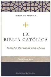 Biblia Catolica tapa dura, azul, tamaoo personal con uoero (Catholic Bible, Personal-Size--hardcover, blue)