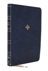 NKJV Large-Print Thinline Reference Bible, Comfort Print--soft leather-look, blue