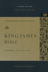 KJV Personal-Size Sovereign Collection Bible, Comfort Print--soft leather-look, purple (indexed)