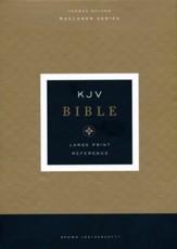 KJV Large-Print Verse-by-Verse Reference Bible, Maclaren Series, Comfort Print--soft leather-look, brown
