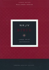 NKJV Large-Print Verse-by-Verse Reference Bible, Maclaren Series, Comfort Print--genuine leather, brown