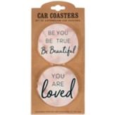 Beautiful & Loved Car Coaster Set