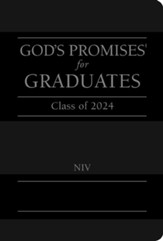 NIV God's Promises for Graduates: Class of 2024--hardcover, black