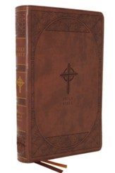 NABRE Large-Print Catholic Bible, Comfort Print--soft leather-look, brown (indexed)