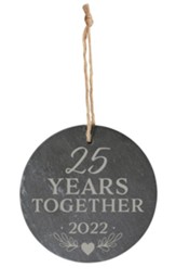 25th Anniversary Slate Ornament