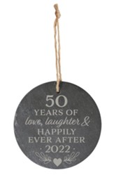 50th Anniversary Slate Ornament