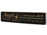 Personalized, Rustic Stick, Baby, Large, Black