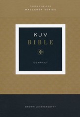 KJV Compact Bible, Maclaren Series--soft leather-look, brown