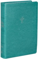 NKJV The Bible Study Bible, Comfort Print--soft leather-look, turquoise