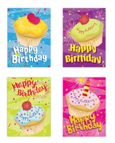 Kids Birthday Cards, Whimsy Cupcake, Box of 12