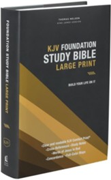 KJV Large-Print Foundation Study Bible--hardcover, gray