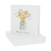 Special Friend Card with Cubic Zirconia Earrings