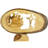 Olive wood Three Kings and Star of Bethlehem Table Top Stand
