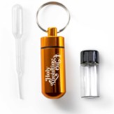 Anointing Oil Bottle Holder Keychain, Gold