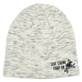 Stay Strong Women's Soft Cotton Lined Knitted Beanie, Gray