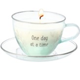 One Day at a Time Tea Cup Candle