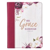 His Grace is Enough Handy-Sized Journal, White Floral
