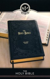 KJV Giant-Print Full-size Bible--soft leather-look, dark brown