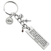 For God So Loved the World Keyring with Charms
