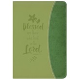 Blessed Are Those Who Trust the Lord Zippered Journal, Green