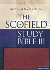 NKJV Scofield Study Bible, Reader's Edition, Bonded leather, Burgundy--Indexed