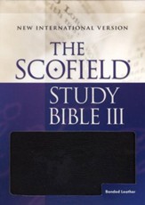 NIV Scofield Study Bible III Bonded Leather Black, Indexed 1984