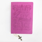 Faith, Love and Amazing, Grace Journal, Pink