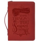 Many Women Do Noble Things, Proverbs 31, Bible Cover, Red, Medium