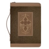 Hope in the Lord, Cross, Bible Cover, Brown, Medium
