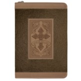 Hope in the Lord, Cross, Zippered Journal, Brown