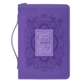 God of Hope Bible Cover, Purple, Large