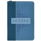 Be Free Zippered Journal, Blue