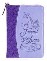 Friend Loves Zipped Journal, Purple