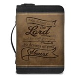 Take Delight in the Lord Bible Cover, Brown and Black, X-Large
