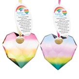 Rainbow Heart Ornaments, Set of 2