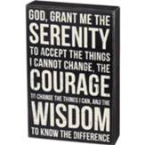 Serenity Prayer Box Sign