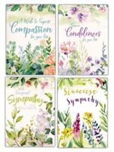 Sympathy Boxed Cards, Watercolor Flowers