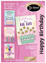 Birthday Boxed Cards, Graphics and Glitter