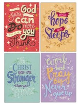 Trendy Wording Encouragement Cards, Box of 12