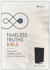 NET Timeless Truths Bible, Comfort Print--genuine leather, black