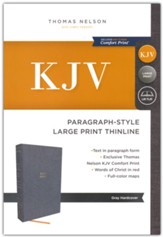 KJV Paragraph-style Large Print  Thinline Bible, Comfort Print--hardcover