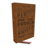 NKJV, Personal Size Reference Bible, Verse Art Cover Collection, Leathersoft, Tan, Red Letter, Thumb Indexed, Comfort Print