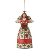 Floral Christmas Angel Ornament