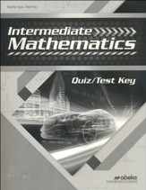 Intermediate Mathematics Quiz and  Test Key, Grade 7