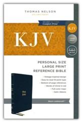 KJV, Personal Size Large Print Reference Bible, Vintage Series, Leathersoft, Black, Red Letter, Comfort Print: Holy Bible, King James Version