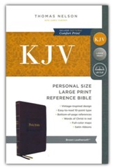 KJV Personal Size, Large Print Reference Bible, Vintage Series, Comfort Print--soft leather-look, brown