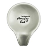God Bless This Amazing Cook Spoon Rest, Silver