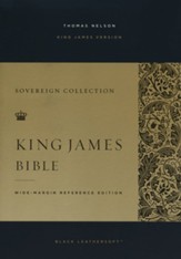 KJV Wide-Margin Reference Bible, Sovereign Collection, Comfort Print--soft leather-look, black