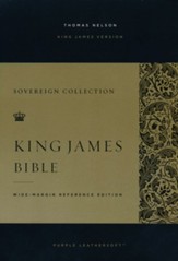 KJV Wide-Margin Reference Bible, Sovereign Collection, Comfort Print--soft leather-look, purple