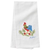 Christmas Rooster Tea Towel